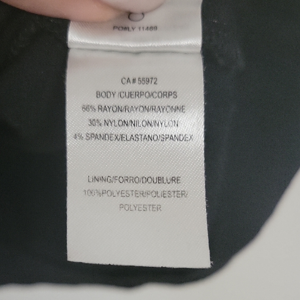 Laundry By Shelli Segal Black V Neck  White Stitching Bodycon Mini Dress Size 8 - Picture 11 of 13